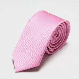 Bow Ties 2023 Solid Slim Pink Neck Skinny For Men 6cm Width