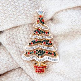 Brooches Colorful Enamel Tree Women Men Christmas Party Causal Office Brooch Pins Gifts