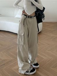 Women's Jeans Loose Black Wide Leg Denim Pants Female Hippie Trouser Techwear Harajuku Beige Cargo Women Retro Y2K Streetwear