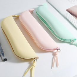 Cosmetic Bags Silicone Makeup Brush Storage Bag Waterproof Eyebrow Pencil Box Travel Holder Portable For Women Multipurpose