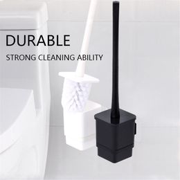 Toilet Brushes Holders Corner Brush Set Black Wc Bathroom with Storage Rack Wallmounted Modern Cleaning Tools WC Washing Accessories 230726