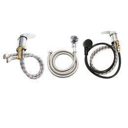 Bathroom Sink Faucets Mixer Tap Bath Faucet Shower Head Spray Hose Push On Washing Hairdresser Salon Pet Household Extender 230726