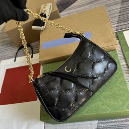 Designer Bag Womens Portable Mini Shoulder Bag Stylish Crossbody Bag Chain Bag Solid Colour leather Handbag Underarm bag 735049