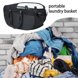 Storage Baskets Folding Laundry Basket Dirty Clothes Washing Storage Bin Large Multifunctional Laundry Basket With Strip Toy Baskets For Home R230726