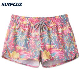 Quick Dry Beach Shorts Coconut-trees Couple Swimwear Swim Trunks Women Boardshorts Men Swim Shorts Running Surfing Lovers Shorts