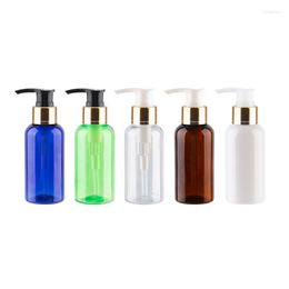 Storage Bottles 30pcs 75ml Empty Plastic Cosmetic With Gold Aluminum Lotion Pump For Shampoo Shower Gel