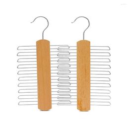 Hangers Wood Tie Multifunctional Anti-Slip Clothes Hanger For Ties Belts Scarf