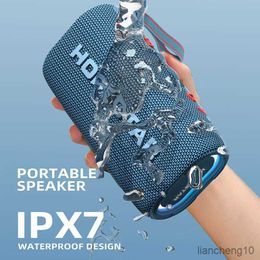 Portable Speakers Portable Waterproof Bluetooth Speaker Stereo High-power Dual Speaker Light Outdoor Wireless Subwoofer R230727