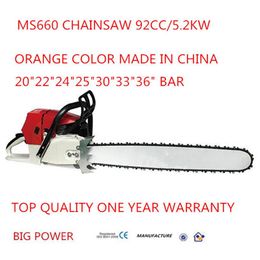 33 inch Guide Bar and Saw Chain 92cc G660 MS660 066 Commercial Gasoline Chainsaw withTop Quality256J