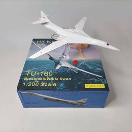 Aircraft Modle Plane Model Toy 1/200 Scale Russia Air Force Tupolev TU-160 Diecast Alloy Aircraft collectible display Aeroplanes 230725