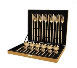 Dinnerware Sets 24 Piece Cutlery Set With Gift Box Stainless Steel Can Accommodate 6 People Including Knife/fork/spoon