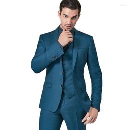 Men's Suits Costume Mens Slim Fit Groomsmen Wedding Tuxedos Groom Suit Peaked Lapel Formal Blazer Trousers 3 Pieces Jacket Vest Pants