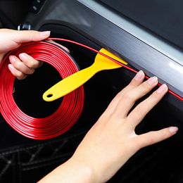 5M Plating PVC Sticker Car Interior Outlet Strip Dashboard Door Edge Moulding Trim Universal Auto Internal Decorate Accessories253S