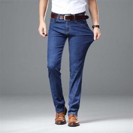Men's Thick Autumn Winter Male Straight Fit Pants Classic Jeans Men Denim Elasticity Fashion Trousers Heavy weight 210318 L230726