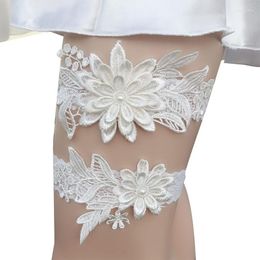 Belts Fashion Lace Legs Garter Women Girls Trend Sexy Elastic Pearl Leg Loop For Bridal Wedding Party Supplies Summer