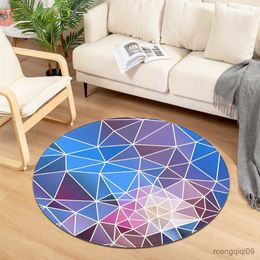 Carpets Modern Round Carpet Computer Chair Living Room Hanging Basket Children's Floor Decoration Rug Home Bedroom Bath Mat 3D Geometric R230726