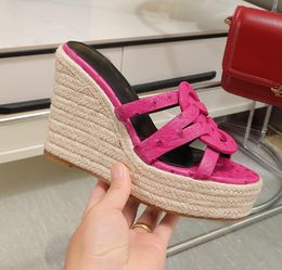 Women Fashion Sandals platform Classic thick water table Wedge heel Semi trailer shoes sandal 14cm designer Platform Fashion Ladies Wedge Sandals 35-42size