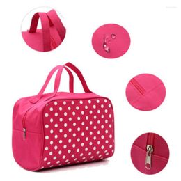 Cosmetic Bags Multi Functional Storage Dots Women Makeup Bag With Pockets Toiletry Pouch