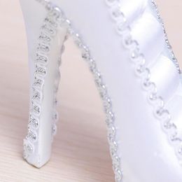 Jewellery Pouches White Resin High Heel Shoe Beautiful Display 7 Insert Slots