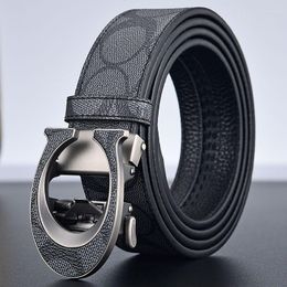 Belts 2023 Male Famous Style Metal Automatic Buckle Brand Women Belt Genuine Leather Business Luxury For Men Strap Jeans