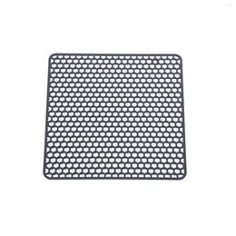 Table Mats Kitchen Grid Dish Drying Soft Silicone Solid Heat Resistant Honeycomb Design Placemat Liner Home Rollable Sink Mat Tableware