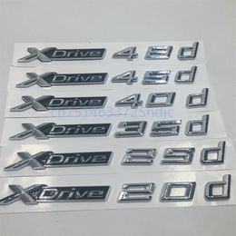 Car Trim Styling Sticker For BMW X1 X3 X4 X5 Series Xdrive 20d 25d 30d 35d 40d 45d 48d Emblem Badges Logo Letters3117