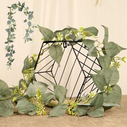Decorative Flowers L 2Pcs Hanging Vine Garland Greenery Artificial Plant Ivy Fake Durable Faux