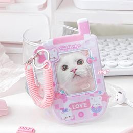 Card Holders Mobile Phone Shape Po Holder Cartoon Idol Protective Display Pocards School Stationery