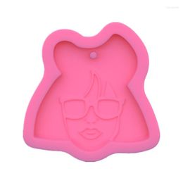 Baking Moulds Silicone Mold Girl With Glasses DIY Resin Keychain Pendant Epoxy Molds For Jewelry Making Tools Handmade Craft Z108