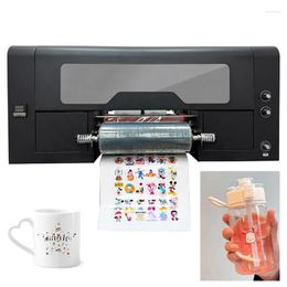 30cm Roll Transfer Flatbed Wrap Dual Multifunction LOGO Glass Plastic CMYK W V Sticker Automatic UV DTF Printer With Laminator