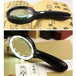 Magnifying Glasses 1Pc Lighted Magnifying Glass-10X Hand held Large Reading Magnifying Glasses with 12 LED Illuminated Light for Seniors Repair 230726
