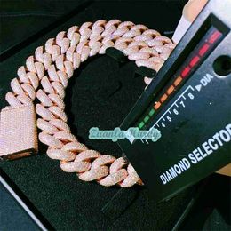 Designer Jewelry Custom Pass Diamond Tester VVS Moissanite Diamond Cuban Link Heavy Big 20mm Hiphop Necklace Men 925 Jewelry Cuban Link Chain