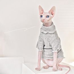 Cat Costumes C&C Double-layer Modal Cotton Sphinx Hairless Clothes Devon Rex Summer Thin Sphynx Outfits Shirts For Cats