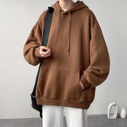 Men's Hoodies Spring 2023 Fashion Hooded Men Sweater Casual Loose Simple Cotton Male Pullover