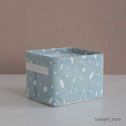 Storage Baskets Cotton And Fabric Storage Basket Desktop Cosmetic Storage Box Desk Stationery Organise Basket R230726