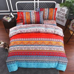 Bedding sets Bohemian Ethnic Style Duvet Cover Set Pillowcases No Filling Soft Touch US EU Size Full Queen Bedding Kit Ins Boho Home Textile 230725