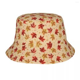 Berets Casual Pattern Bob Hats Women Men Lightweight Outdoor Leaves Fishing Caps Spring Picnic Headwear