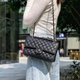 10A highest quality Luxury goods shoulder bag designer bags 25cm woman caviar leather lambskin cross body bag fashion High-End chain bagss lady purse With box