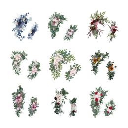 Dried Flowers 2 Piece Wedding Bouquets Queue Arch Background Decoration Pography Flower Stand Accessories 230725