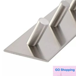 Classic Self Adhesive Wall Door Back Hooks Stainless Steel Key Coat Bag Holder Bathroom Kitchen Rustproof Towel Hooks