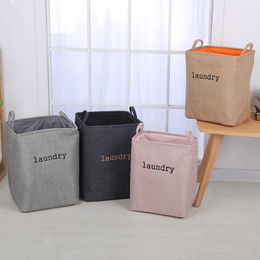 Storage Baskets Portable Handy Dirty Clothes Storage Basket With Handles Bathroom Laundry Basketes For Environment Living Room Kids Toy
