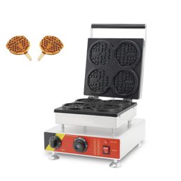 Food processing commercial smile face shape waffle baker machine