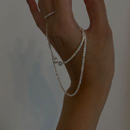 All-match Bracelet Nude Necklace Light Luxury Minority Cool Female Trendy Personality Shining Sand Starry Clavicle Chain Female