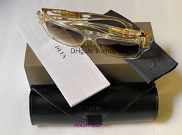 Top Original Wholesale Dita Sunglasses Online Store Dita Grandmaster Dts a Clear Gold Frame Brown Lens Sunglasses BGJC
