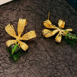 Dangle Earrings Statement Fashion Metallic Big Flower 2023 Personality Pendientes Mujer