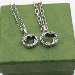 High-end G Pendant Necklaces Twist Necklace Sier Letter Gu Designers Jewellery Love for Mens Womens Jewellers Original Packaging