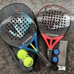 Tennis Rackets CAMEWIN Padel Tennis Racket 3K 12k 18k Carbon Fibre Rough Surface High Balance with EVA SOFT Memory Padel 230725