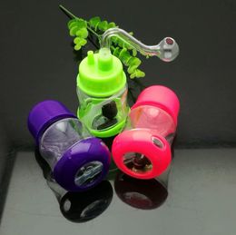 Glass Pipes Smoking blown hookah Manufacture Hand-blown bongs Coloured plastic mini water pipe