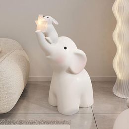 Decorative Figurines Home Decor Decorations Accessories Sculptures Elephant And Landing Statue Creative Resin Room Nordic Ornaments