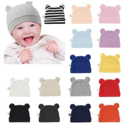 Caps Hats Baby Hat With Bear Ears Cotton Winter Warm Born Accessories Boys And Girls Toddler Beanie Cap Cute Infant For KidsZZ